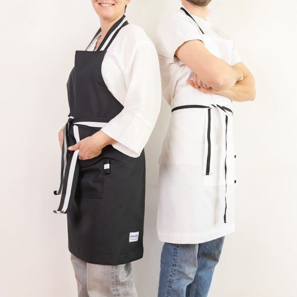 tablier noir truffe et blanc