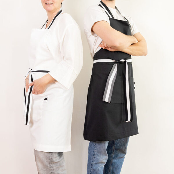 tablier noir truffe et blanc