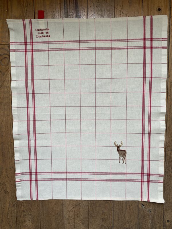 Torchon Rouge Cerf – Image 4