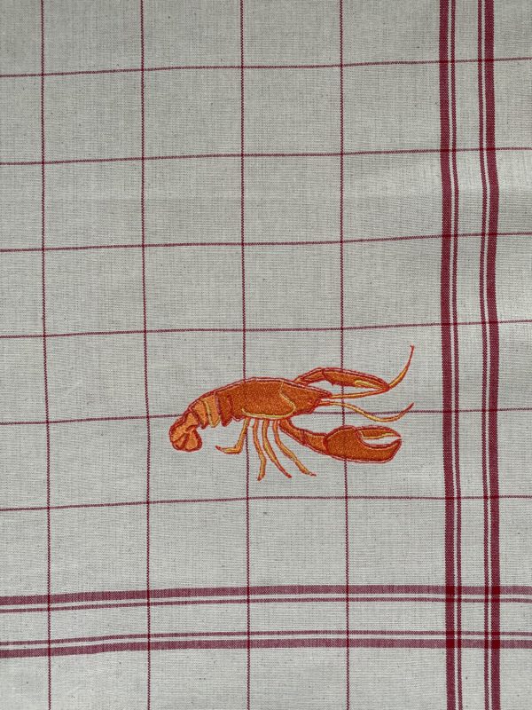 Torchon Rouge Homard Orange
