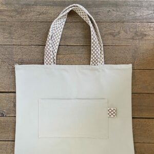 Sac Beige galon pois