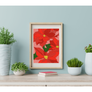 Affiche Fleur Poinsettia
