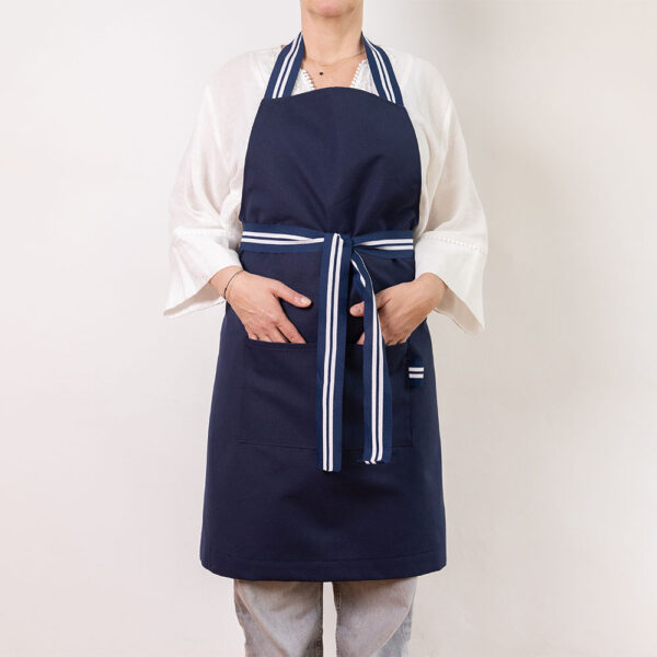 Tablier Bleu Marine Anémone – Image 2