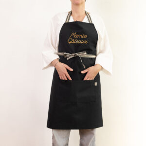 Tablier Mamie gateaux noir
