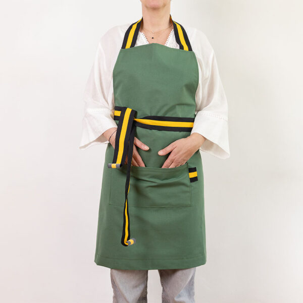 tablier vert haricot