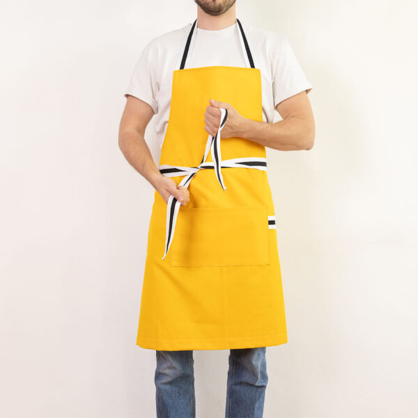 tablier jaune agrumes