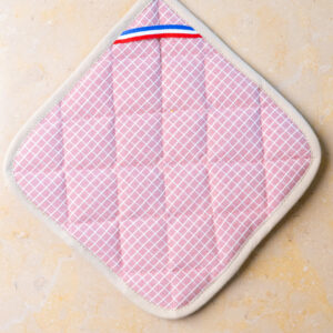 Manique Vert Carreaux Rose