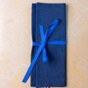 étui de serviette bleu marine