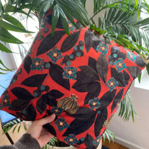 Coussin Fleur orange