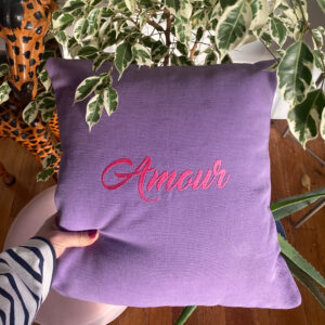 Coussin Mauve Amour