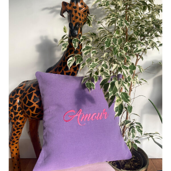 Coussin Mauve Amour – Image 2