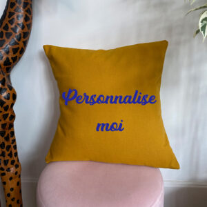 Coussin Jaune Moutarde