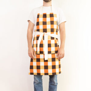 tablier vintage orange