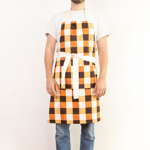 tablier vintage orange