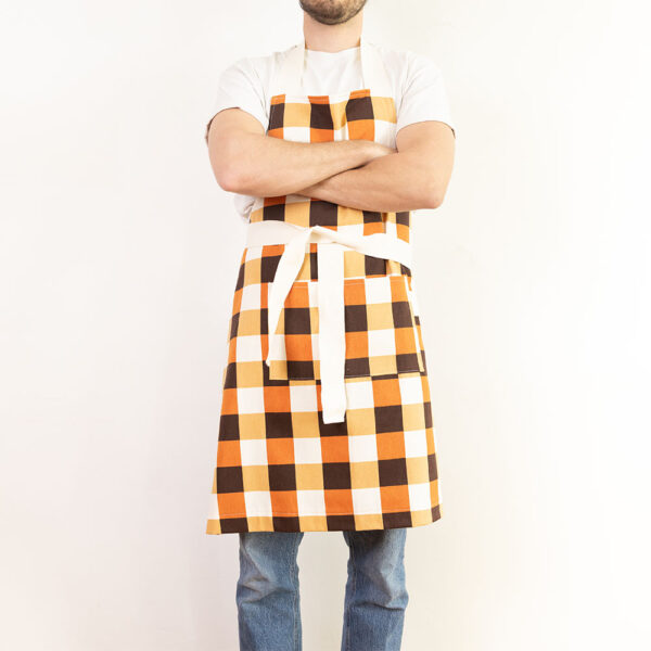 Tablier vintage orange