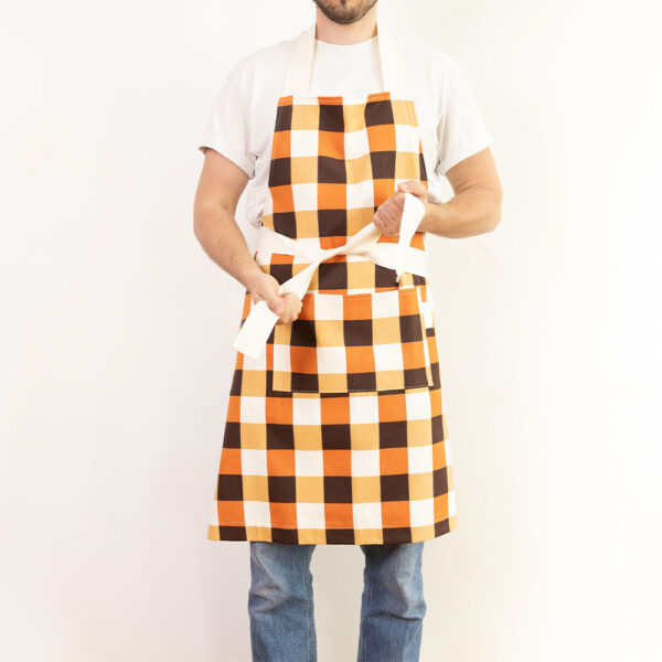 tablier vintage orange