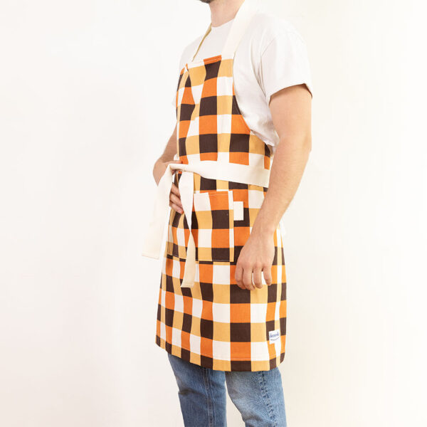 Tablier vintage orange