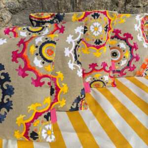 Coussin Rose à motif