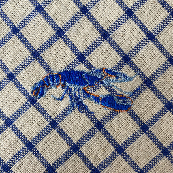 Lot Manique /Torchon Bleu Homard – Image 3