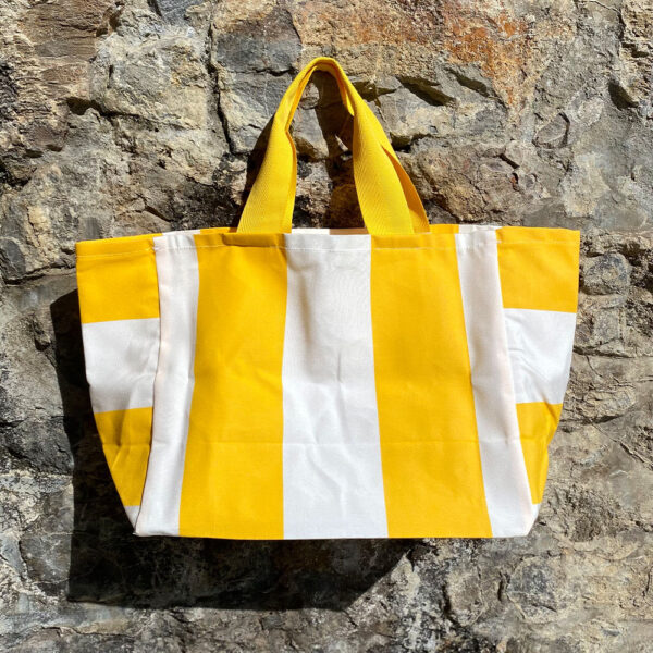 Sac Plage Dolce Vita Rayures jaune – Image 3
