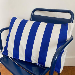 Coussin Rayures Bleu