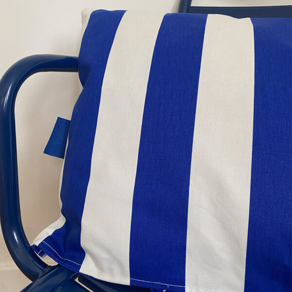 Coussin Rayures Bleu – Image 2