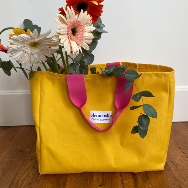Sac Plage Dolce Vita Uni Jaune – Image 5