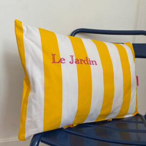 Coussin Rayures Jaune Le Jardin