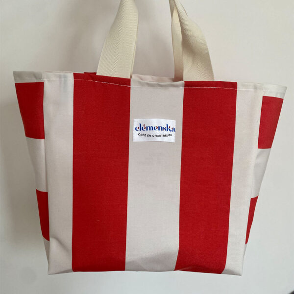 Sac Plage Dolce Vita Rayures Rouge – Image 2