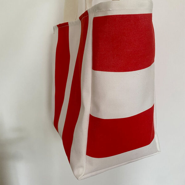 Sac Plage Dolce Vita Rayures Rouge – Image 3