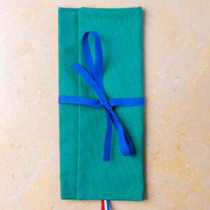 étui serviette vert chou