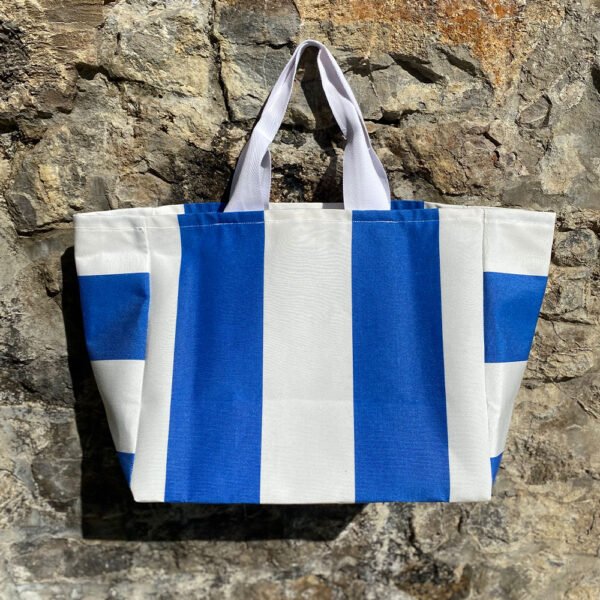 Sac Plage Dolce Vita Rayures Bleu – Image 3