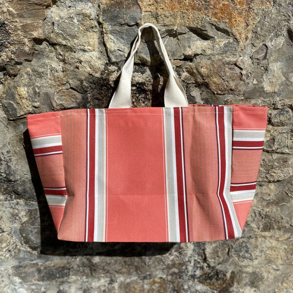 Sac Plage Dolce Vita Rayures Pêche – Image 3
