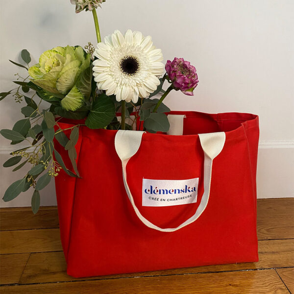 Sac Plage Dolce Vita Uni Rouge – Image 3