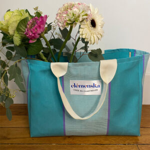 Sac Plage Dolce Vita Rayures Bleu Violet