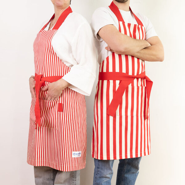 Tablier Rayures Rouge – Image 3