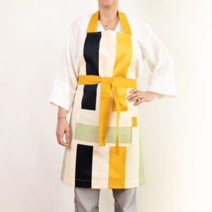 Tablier rayures jaune