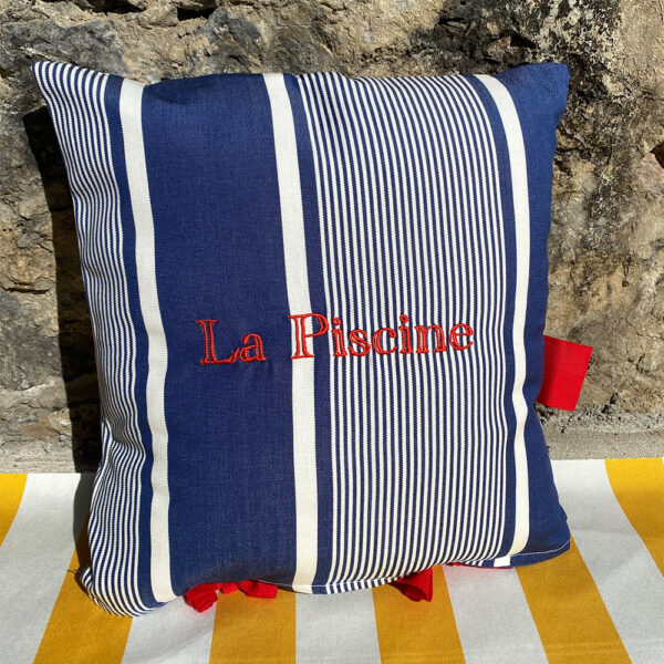 Coussin Bleu Piscine
