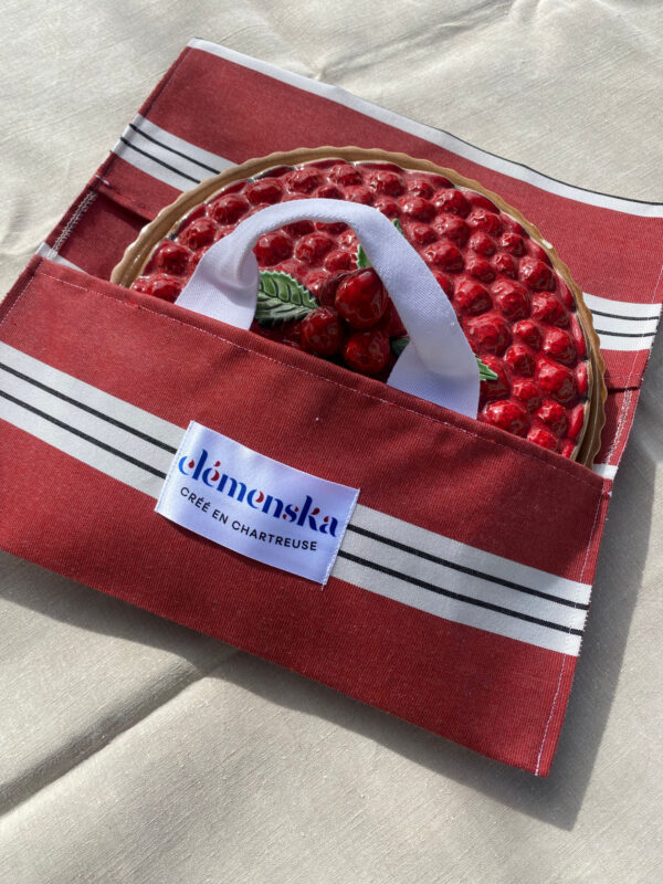 Sac à tarte bordeaux et blanc