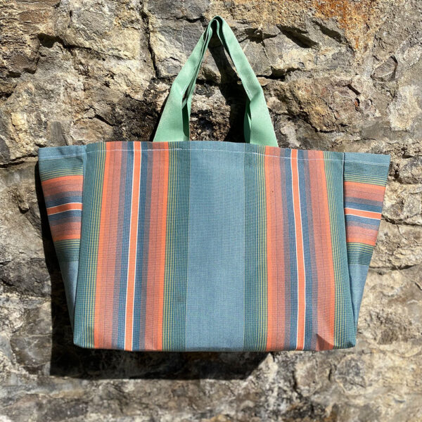 Sac Plage Dolce Vita Rayures Bleu – Image 2
