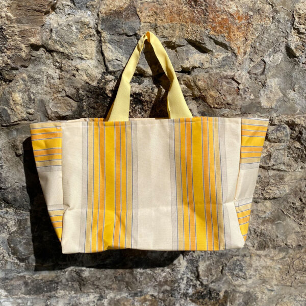 Sac Plage Dolce Vita Rayures Jaune – Image 2